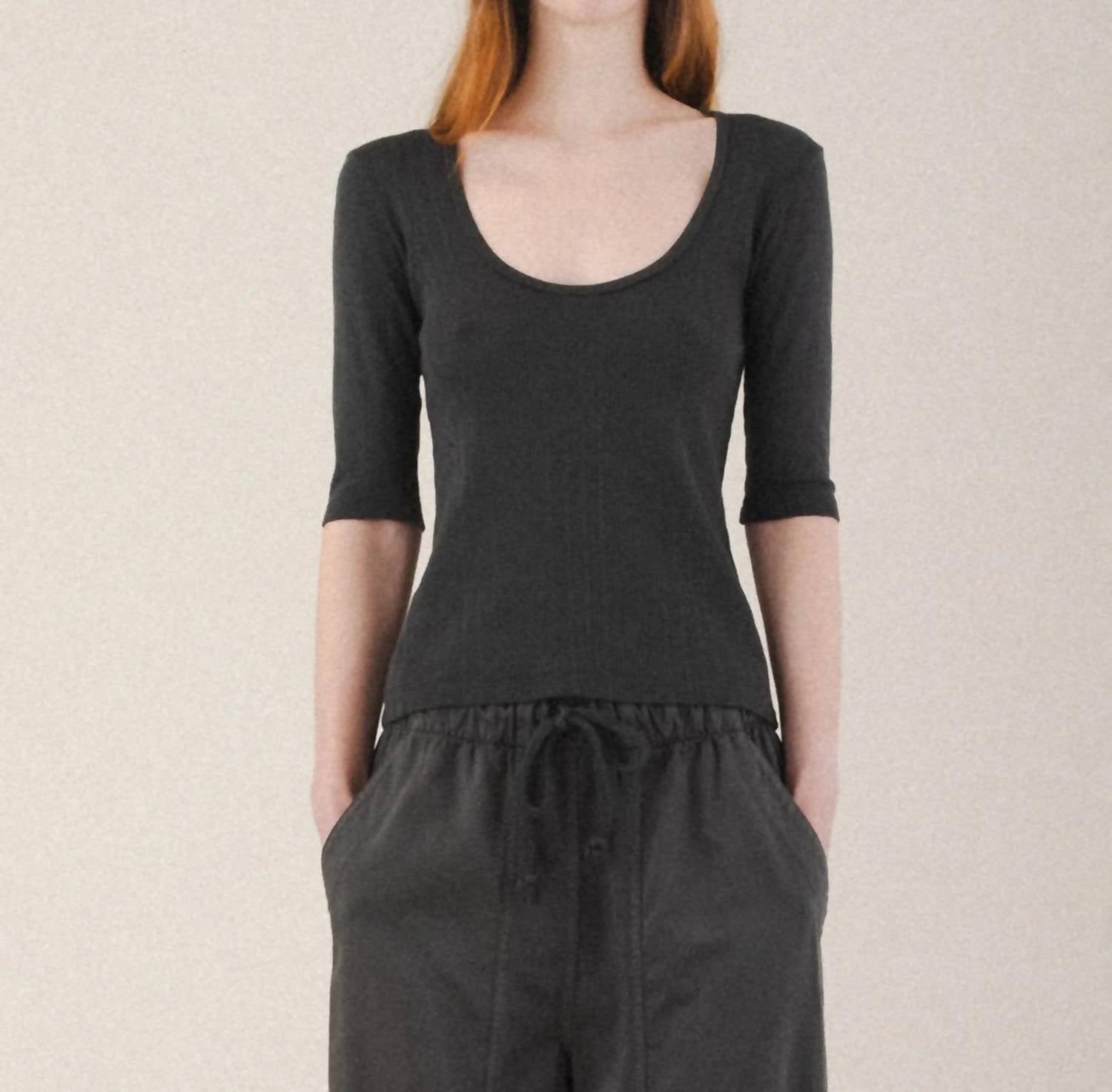 Prairie Underground - Pointelle Scoop Top