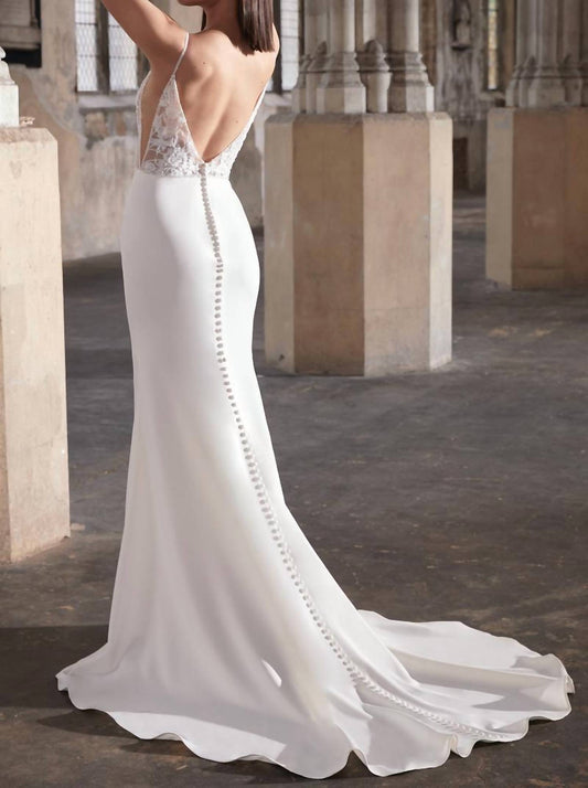Adore - Beaded Plunging Neckline Wedding Gown