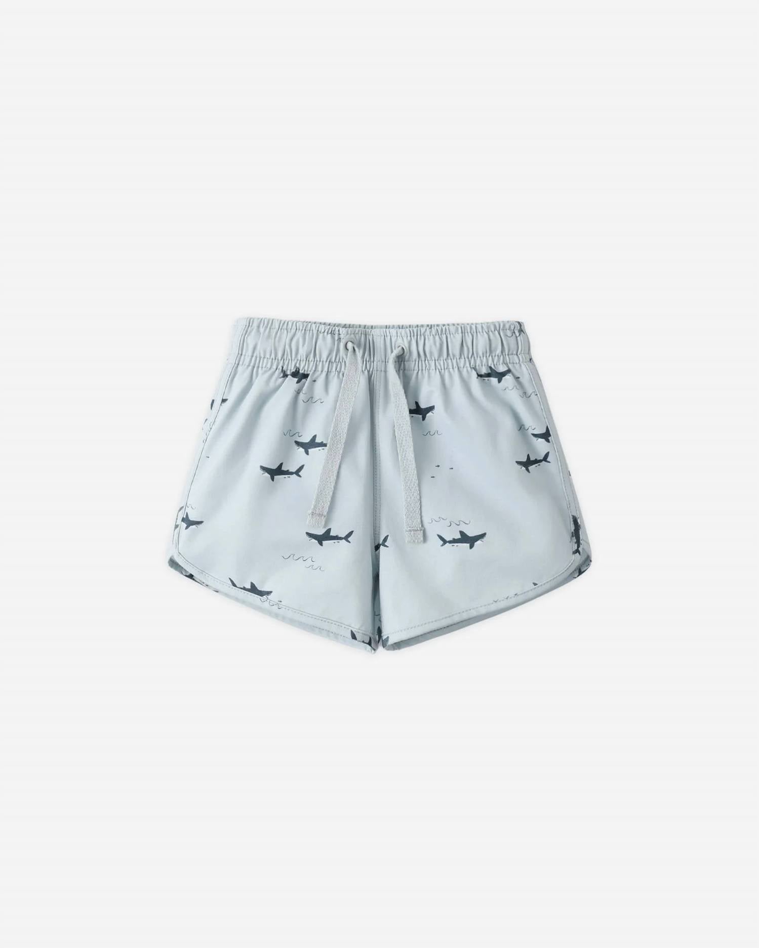 Rylee + Cru - Kids' Sharks Swim Trunks And Rashguard