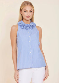 Dolce Cabo - Poplin Rose Bud Sleeveless Top