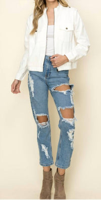 Staccato - Collared Zipper Light Weight Jacket