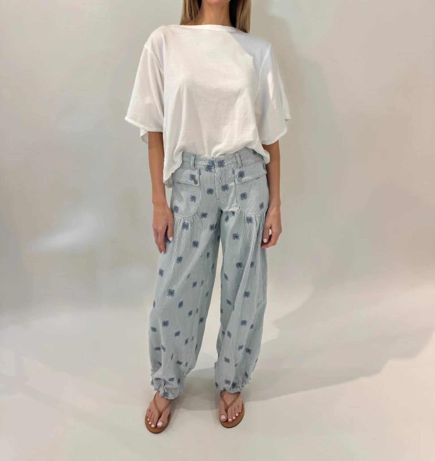 Free People - Lotus Embroidered Jeans