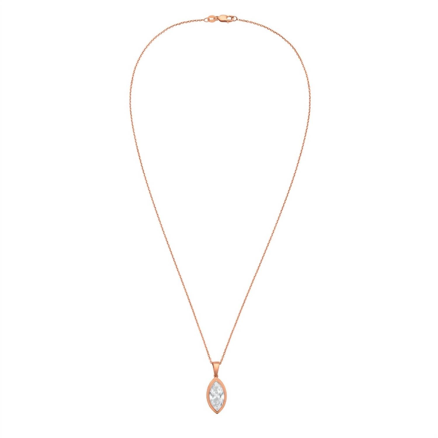 Diana M Jewels - Women's Marquise Lab-Grown Diamond Pendant Necklace (6.00 Ct) - Elegant