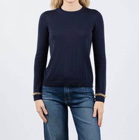 Peace Of Cloth - Gold Chain Crew Neck Sweater