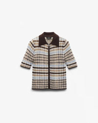 Rag & Bone - Leva Plaid Zip Polo Sweater