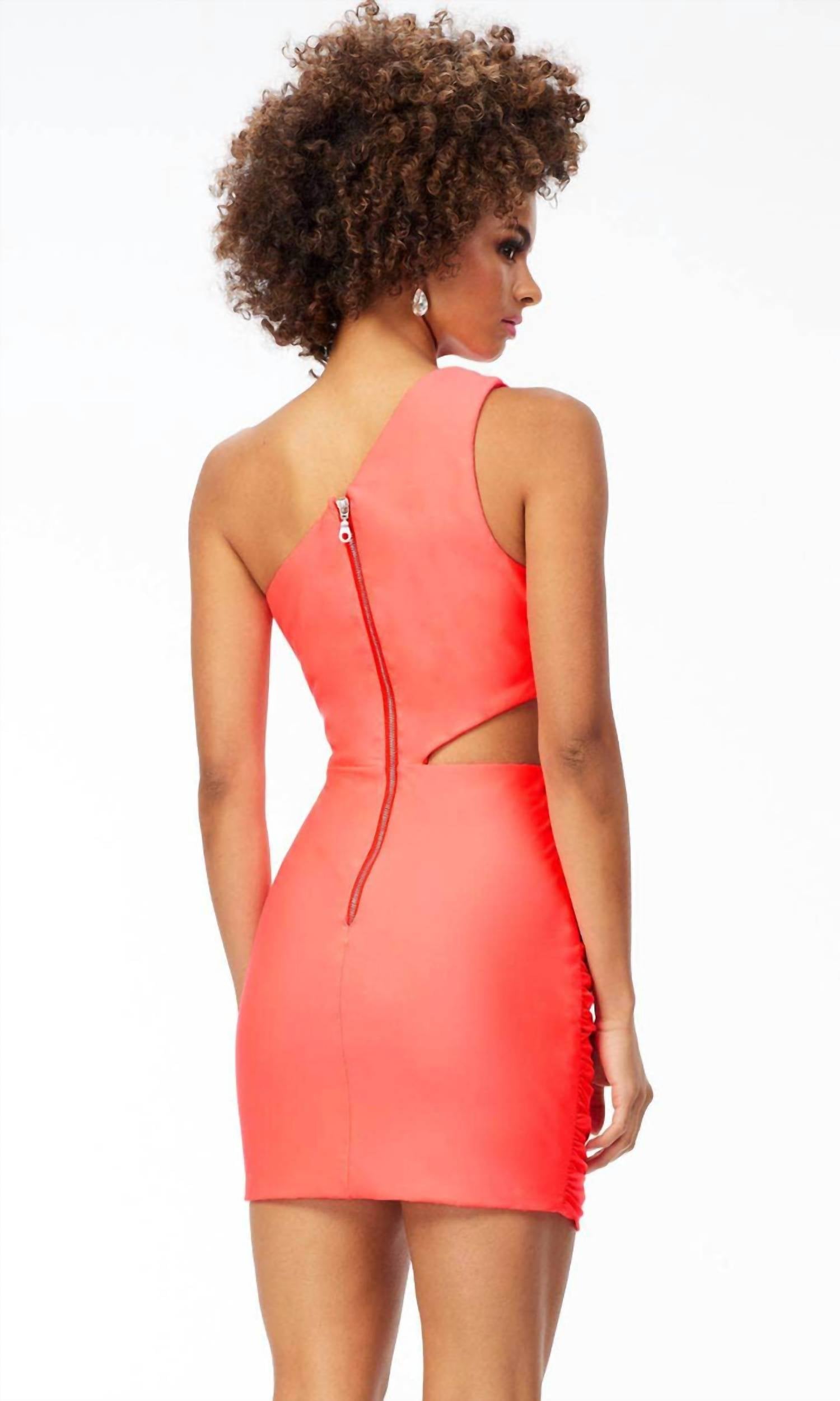 Ashleylauren - One-sleeve Cut Out Cocktail Dress