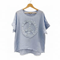Made In Italy - Peace Linen top