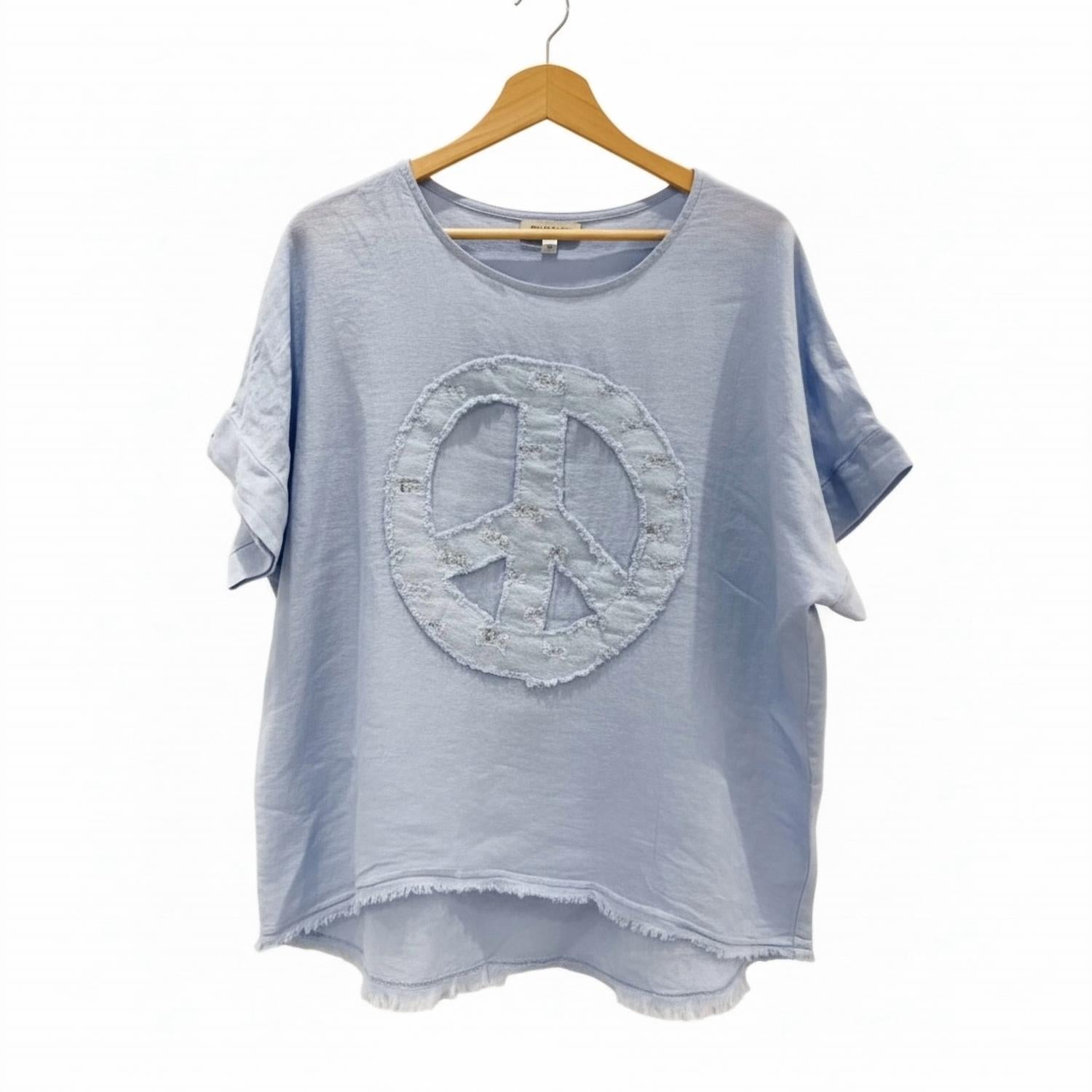 Made In Italy - Peace Linen top