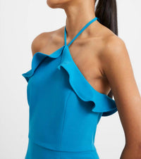 French Connection - Whisper Ruth Ruffle Halter Neck Dress