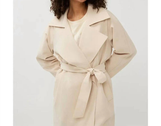 Esqualo - Sand Long Sleeve Trench Coat