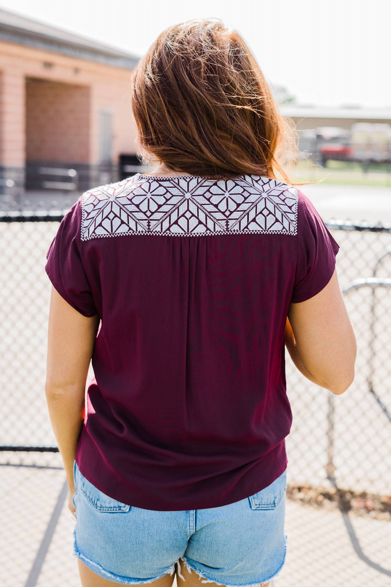 Layerz Clothing - Aztec Embroidered Top