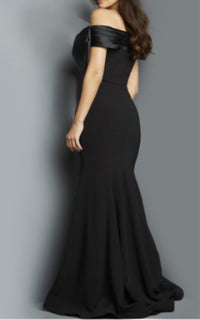 Jovani - Fitted Off The Shoulder Evening Dress