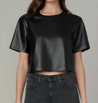 Joe'S Jeans - The Boxy Vegan Leather Tee