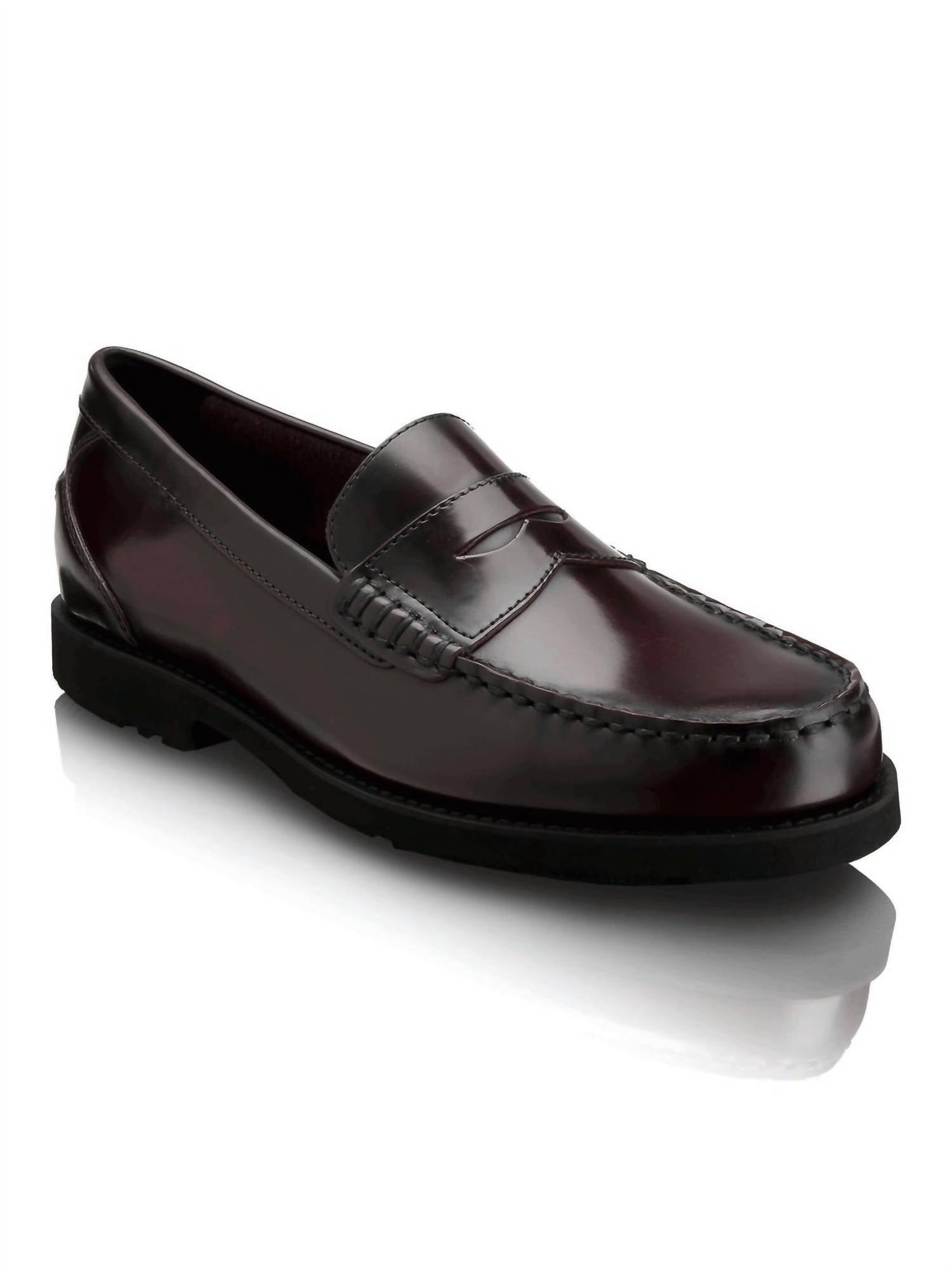 ROCKPORT Men's Shakespeare Circle Shoe in burgandy - men's loafer
