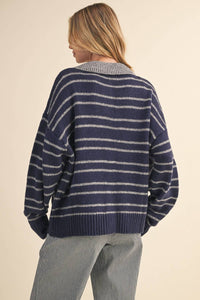 Klesis - Stripe Sweater with Collar