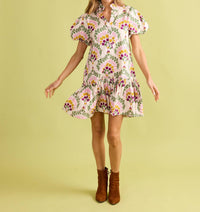 Double A Gia Mini Dress in botanique 1 - women's dress
