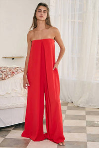 Bucketlist - Strapless Flowy Jumpsuit