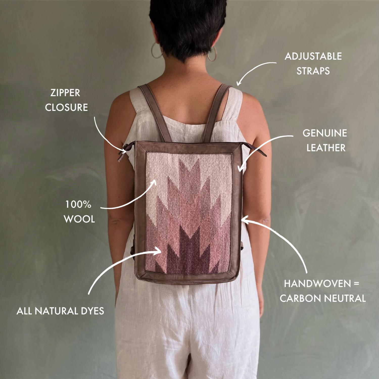 Mz Made - Women's Artisan Made Slim Leather Backpack