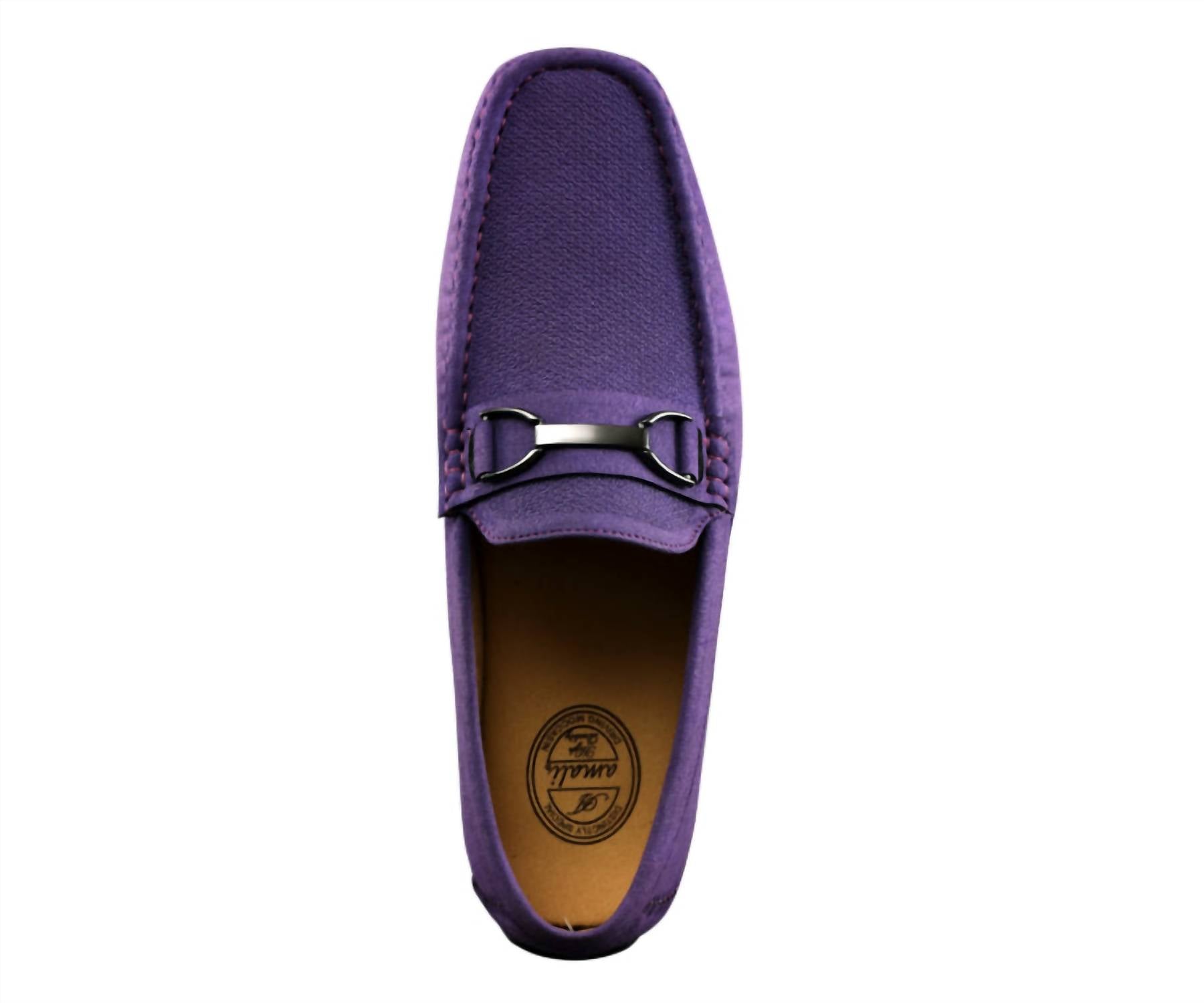 Amali Men's Ayden Loafer in purple - men's loafer - detail view