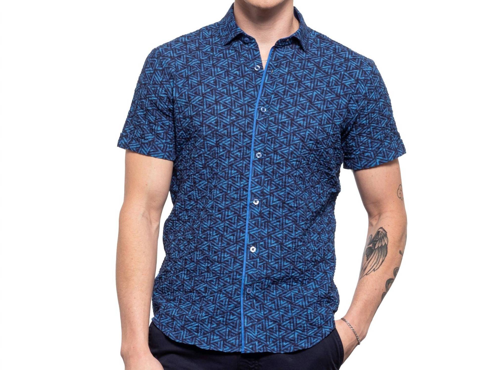 Eight X - Triangle Seersucker Short Sleeve Shirt