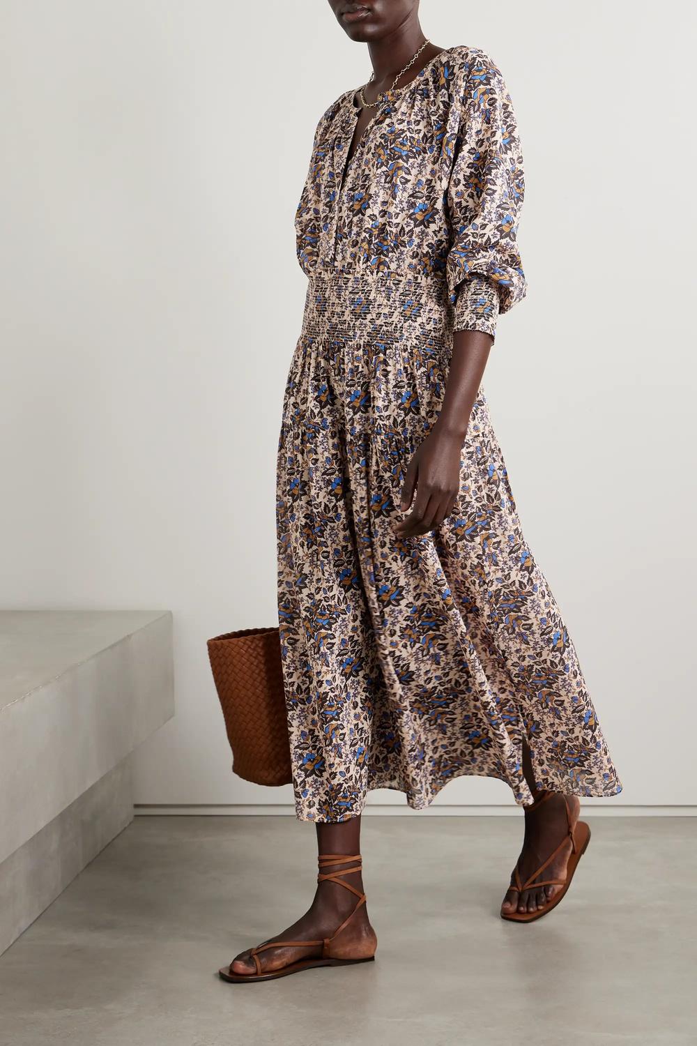 APIECE APART La Ventura Maxi Dress in folk foliage light - item