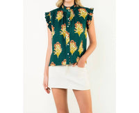 Thml - flutter sleeve floral blouse