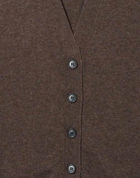 Jumper1234 Women's Grosgrain Cardigan in umber brown - women's cardigan - detail view