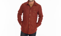 Criquet Herringbone Shacket in ember - men's shirt