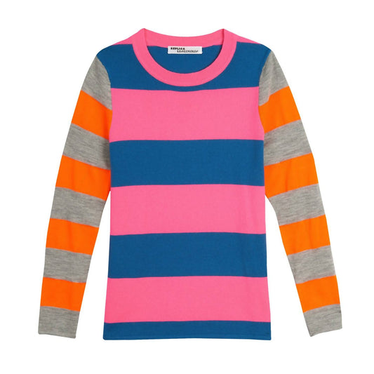 Replica Los Angeles - Cashmere Neon Stripe Long Sleeve Tee