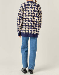 English Factory - Houndstooth Knit Cardigan