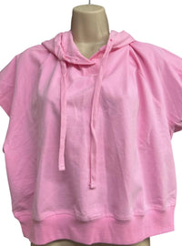 RAE MODE Women's Cloud Nine Cropped Hoodie in pink - women's top - detail view