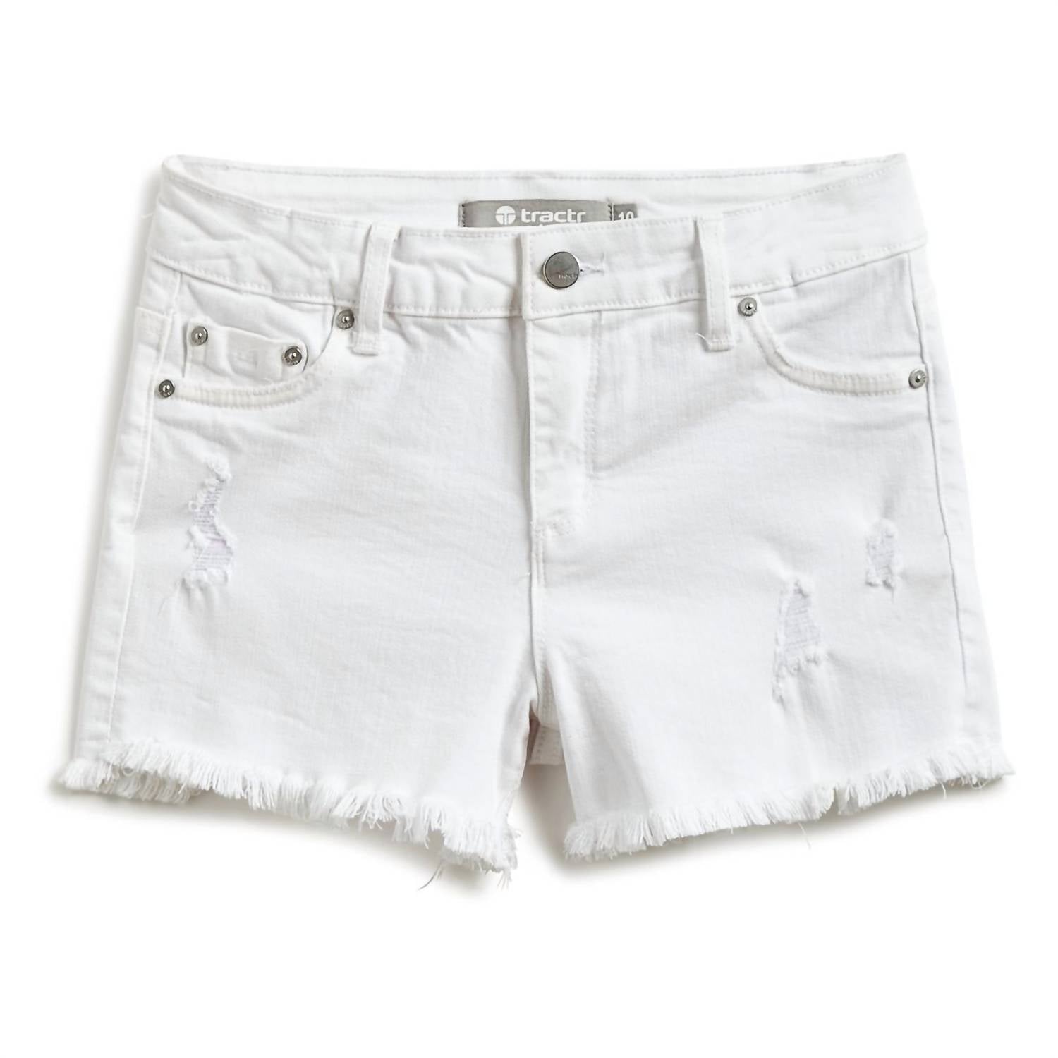 Tractr - Girl's Tween Brittany Fray Hem Shorts