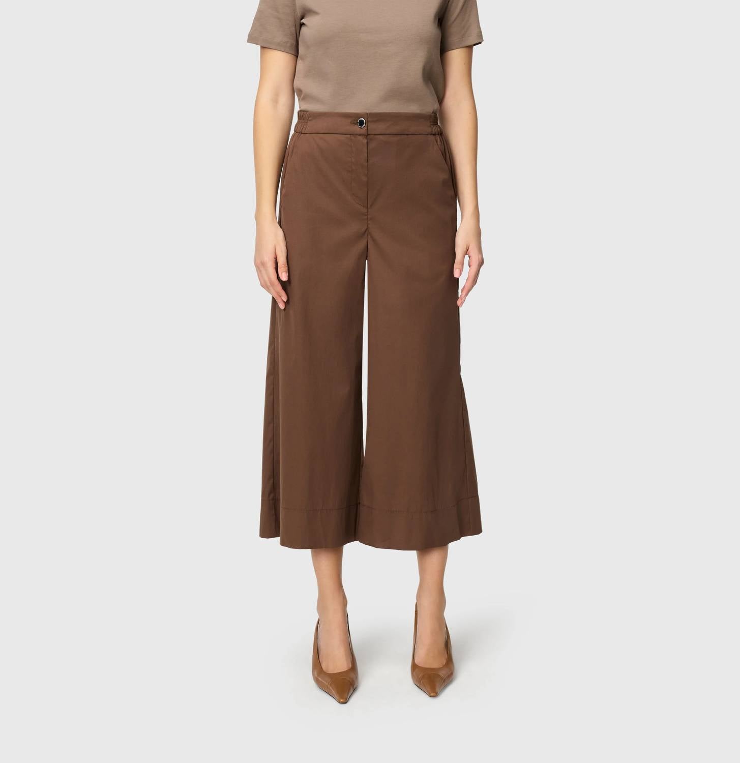 Mac - Caroline Tissue Cotton Wide Crop Pants