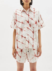Bassike - Printed Boxy Short Sleeve Shirt