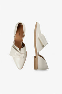 ALL BLACK Women's D’orsay Flats in cream - women's flats - detail view