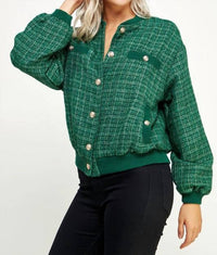 Strut & Bolt - Metallic Tweed Bomber Jacket