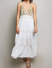 Pol - Women's Grecian Goddess Maxi Dress