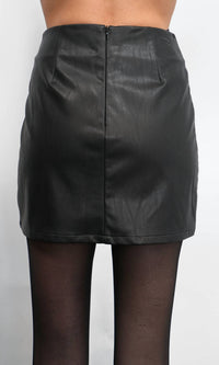 Greylin - Grace Wrap Vegan Leather Skort