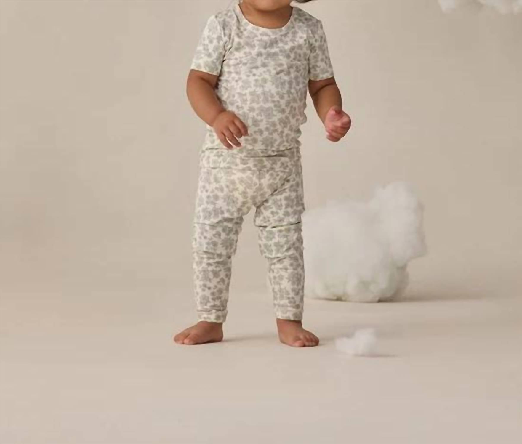 Quincy Mae - Girls Bamboo Short Sleeve Pajama Set