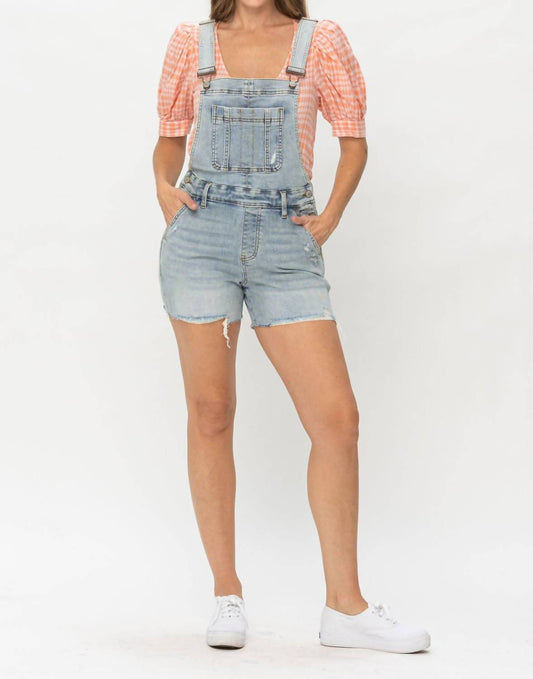 Judy Blue - Distressed Shorts Overalls