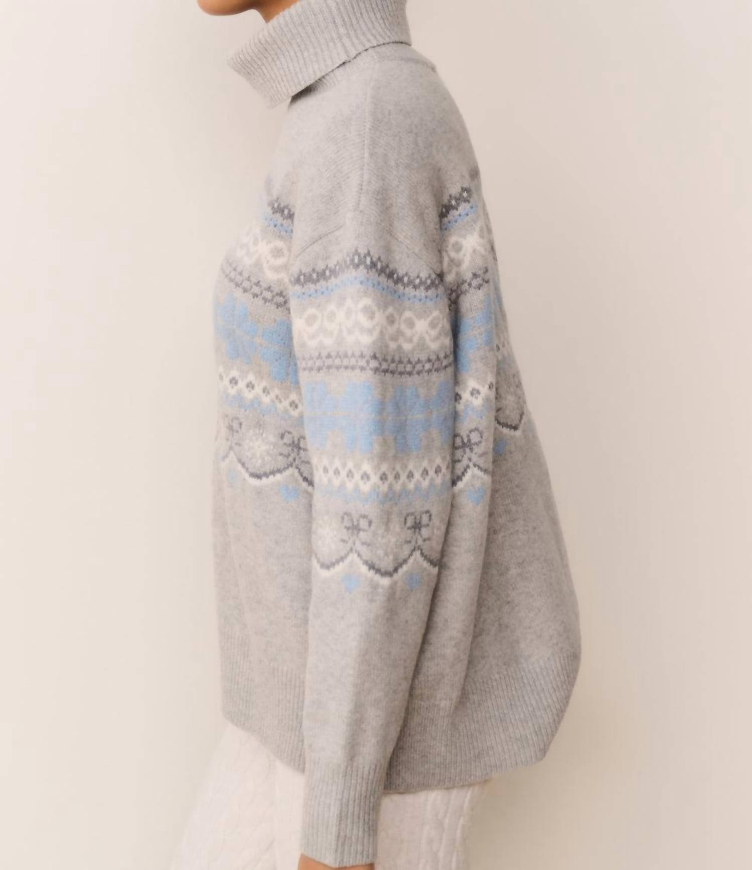 Loveshackfancy - Mirin Wool Fairisle Turtleneck Top
