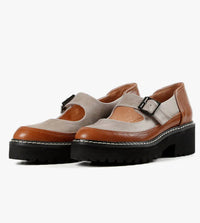 All Black - Women's Buckle Lug Jane Shoes