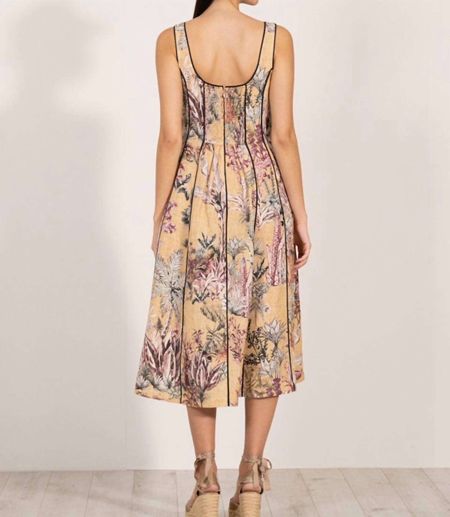 Ranna Gill - Eveline Panelled Midi Dress