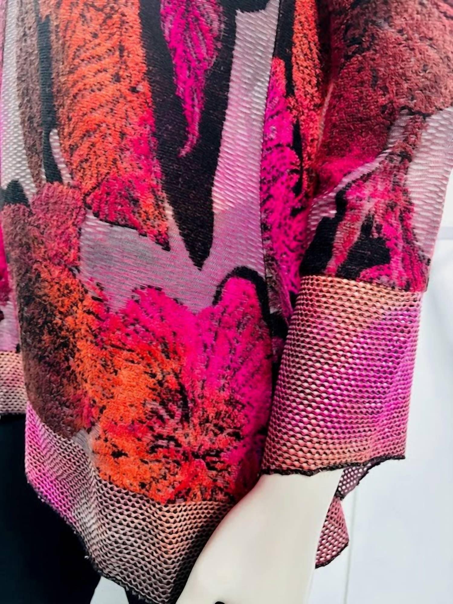 Variations - Women'ssunset Floral Burnout Top