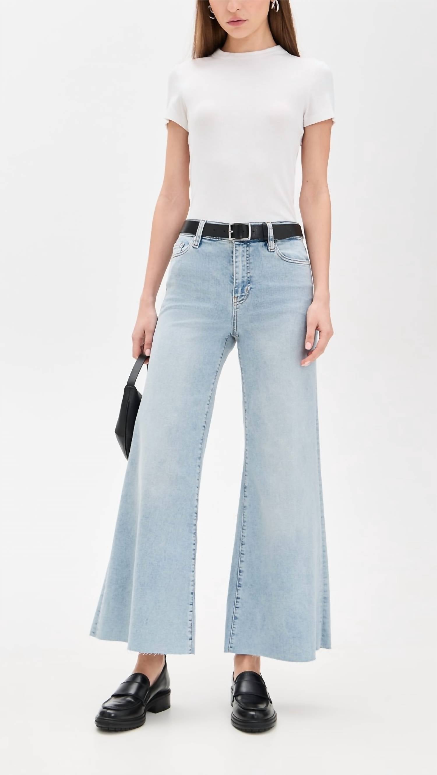 FRAME Le Palazo Crop Jean in tribute raw after - women's jeans