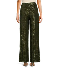 Skies Are Blue - Sequins Semi Flared Pants