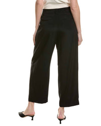 Lafayette 148 Wyatt Barrel Leg Pant in black - women's pants - detail view