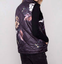 Charlie B - Printed Reversible Faux Fur Vest