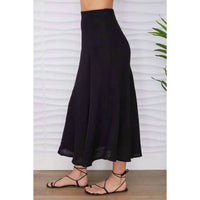 Milio Milano - Crinkle Linen Midi Skirt