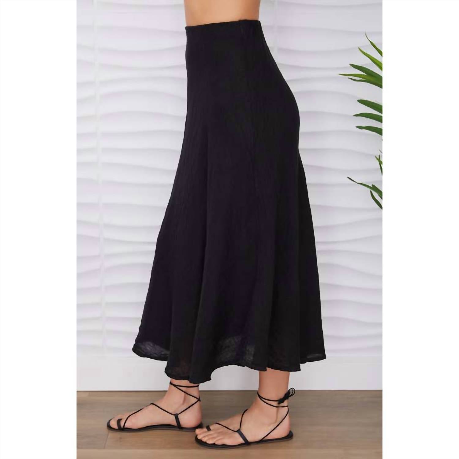 Milio Milano - Crinkle Linen Midi Skirt